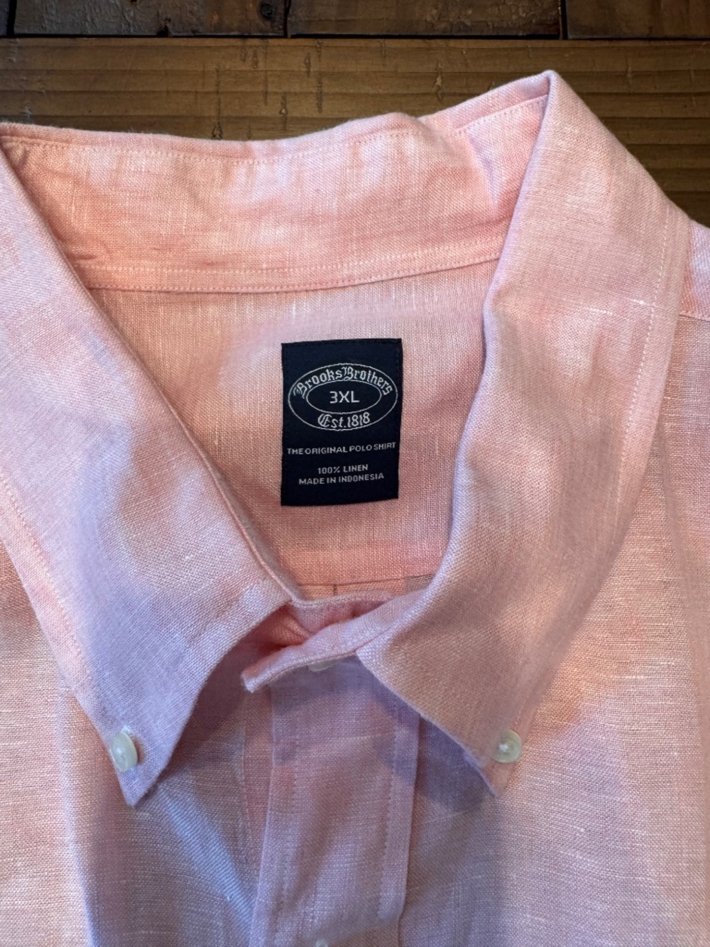 Brooks Brothers Short-Sleeve. Barid McNutt Linen Sports Shirt. Size 3XL. - Picture 4 of 8